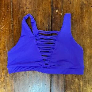 Peloton x 925 Fit Purple Strappy Sports Bra - Size M